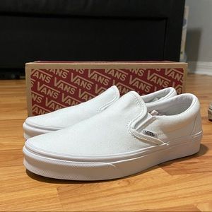 Women’s All White Slip-On Vans